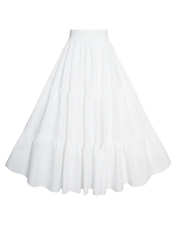 Time to Snag a Bargain!MTO - Pippa Skirt in White Linen