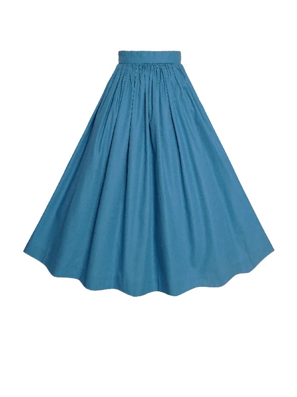 Save More with Every Purchase!RTS - Size S - Lola Skirt in Air Force Blue Cotton