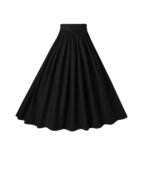 Biggest Sale of the Season!RTS - Size S - Lola Skirt in Raven Black Cotton