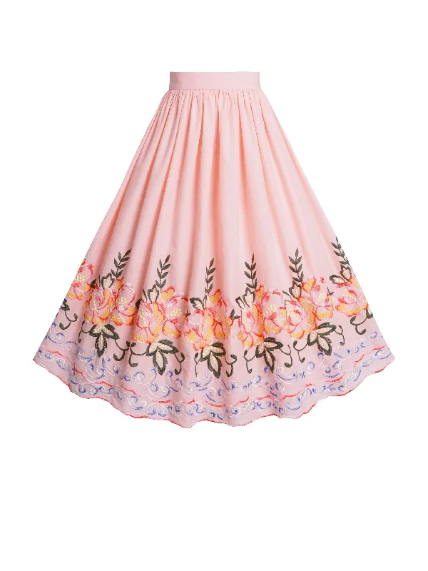 Savings You Can’t Ignore!RTS - Size S - Lola Skirt Pink "Garden of your Dreams"