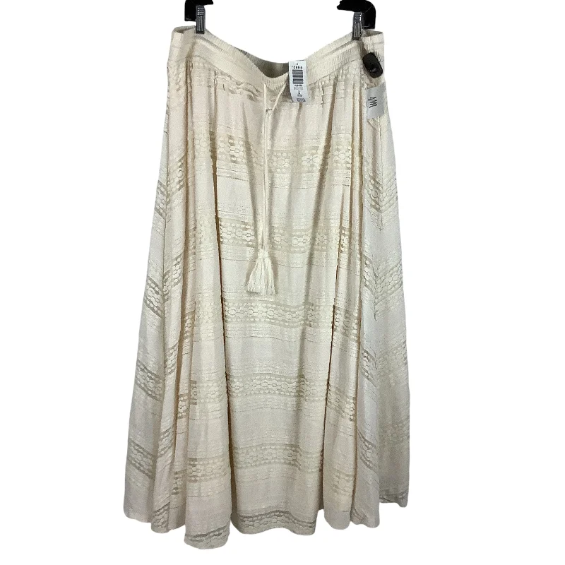 Enjoy Huge Discounts Now!Skirt Maxi By Torrid In Cream, Size: 2x