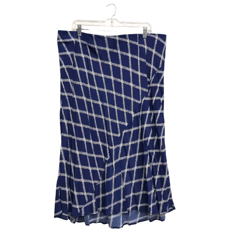 Shop Now and Save!SKIRT MIDI By AVA & VIV In BLUE & WHITE, Size:18