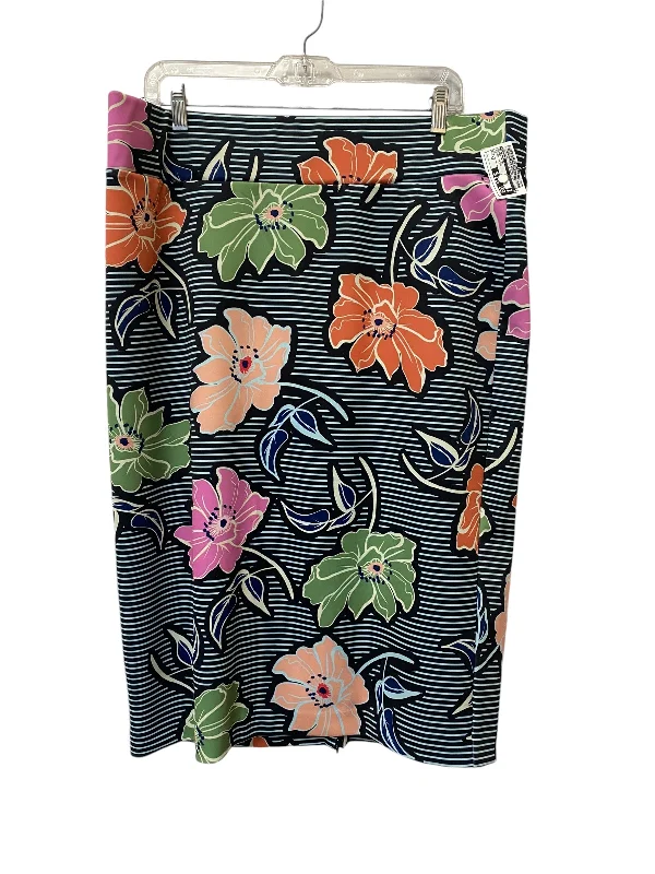 Buy One, Get One Free!Skirt Midi By Eloquii In Floral Print, Size: 18
