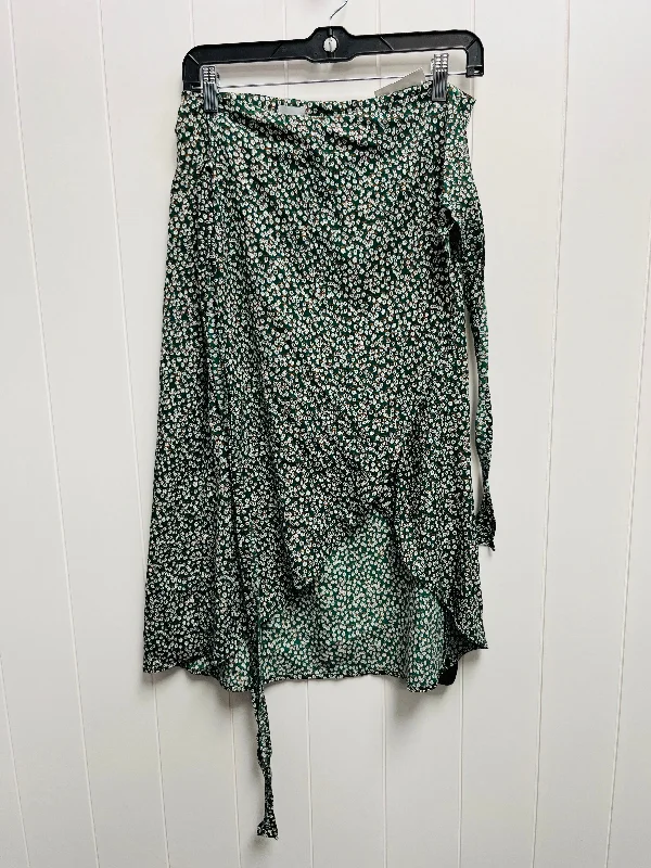 Upgrade for Less!Skirt Midi By PRINCESS POLLY -  In Green & White, Size: 6