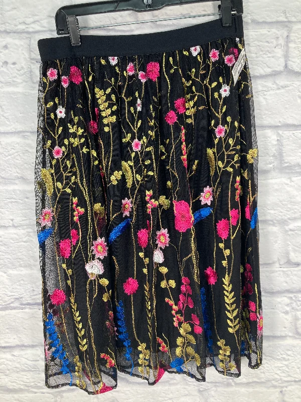 Steals and Deals Await!Skirt Midi By Susan Graver In Black & Pink, Size: M