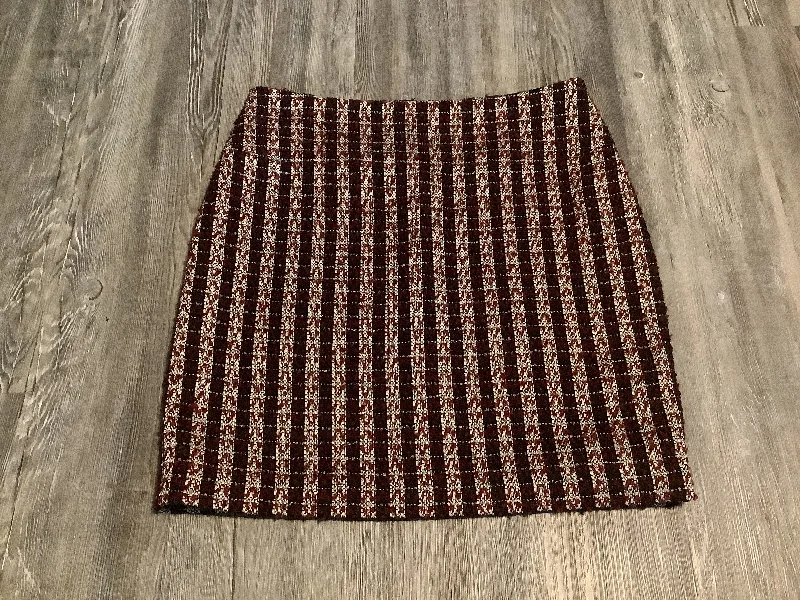 Special Discounts Inside!Skirt Midi By Tahari By Arthur Levine In Checkered Pattern, Size: 12