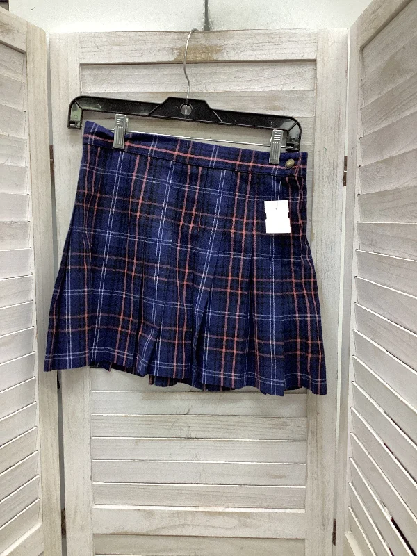 Limited Time Offer!Skirt Mini & Short By Simply Southern In Plaid Pattern, Size: S