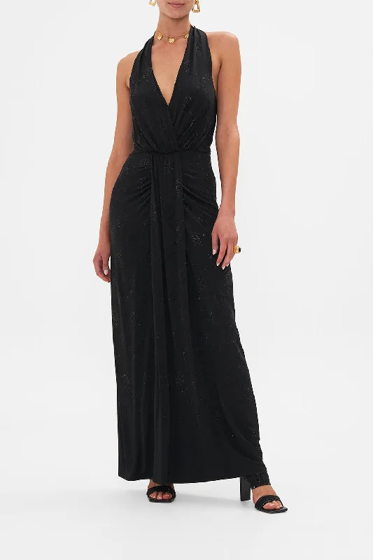 Shop Before It’s Gone!LONG JERSEY HALTER DRESS AMSTERGLAM