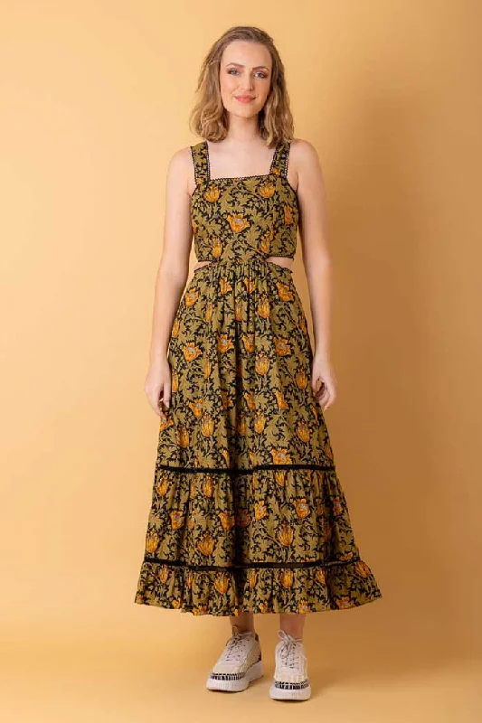 Get Ready to Save!Ingrid Midi Dress Green Vintage