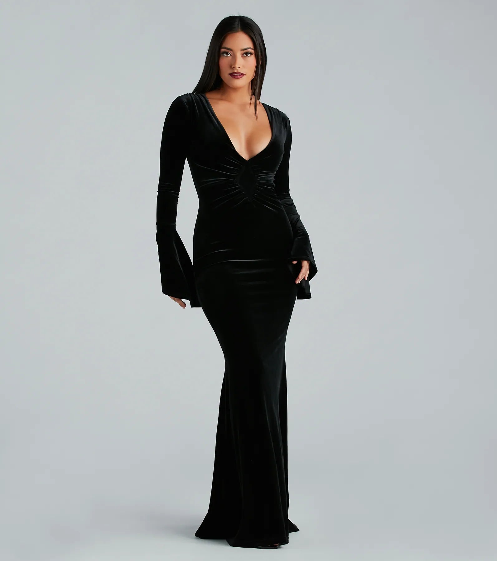 Your Discount is Waiting!Milena Formal Velvet Bell Sleeve Mermaid Dress
