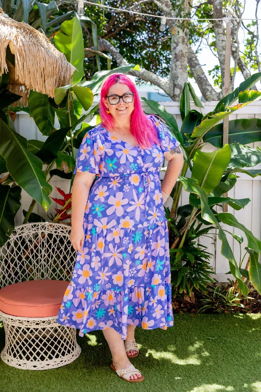 Enjoy Huge Discounts Now!Bonnie Dress in Lilac Daisies