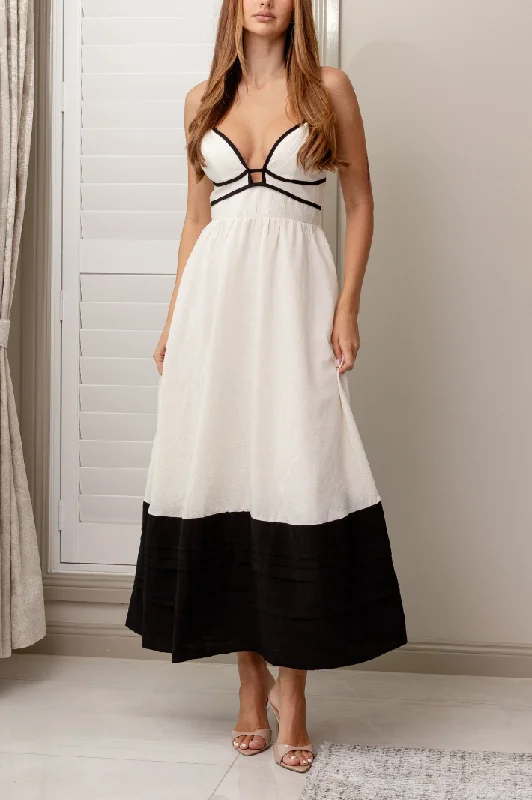 Must-Have Deals Inside!NOEMI FLOWY MAXI DRESS - Beige