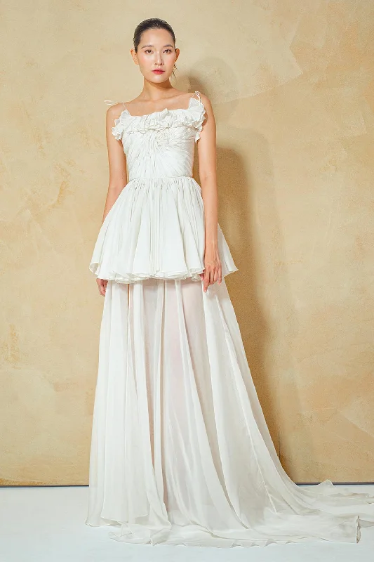 Limited Deals, Unlimited Savings!Parrish Layered Spaghetti Strap Organza Voile Floor Length Dress Limited Deals, Unlimited Savings!Parrish Layered Spaghetti Strap Organza Voile Floor Length Dress