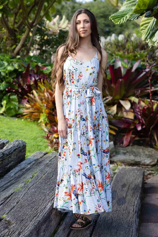 Huge Savings – Act Now!Remmie Maxi Dress Stripe Floral