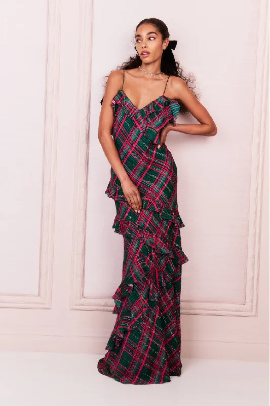Best Offers of the Month!Rialto Silk Tartan Dress