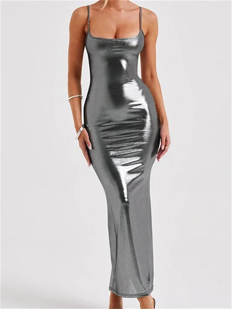 Don’t Wait – Shop Today!Amy Fashion - Sexy Women Bodycon Solid Metallic Sleeveless Strap Summer Backless Party Female Vestidos Streetwear Don’t Wait – Shop Today!Amy Fashion - Sexy Women Bodycon Solid Metallic Sleeveless Strap Summer Backless Party Female Vestidos Streetwear