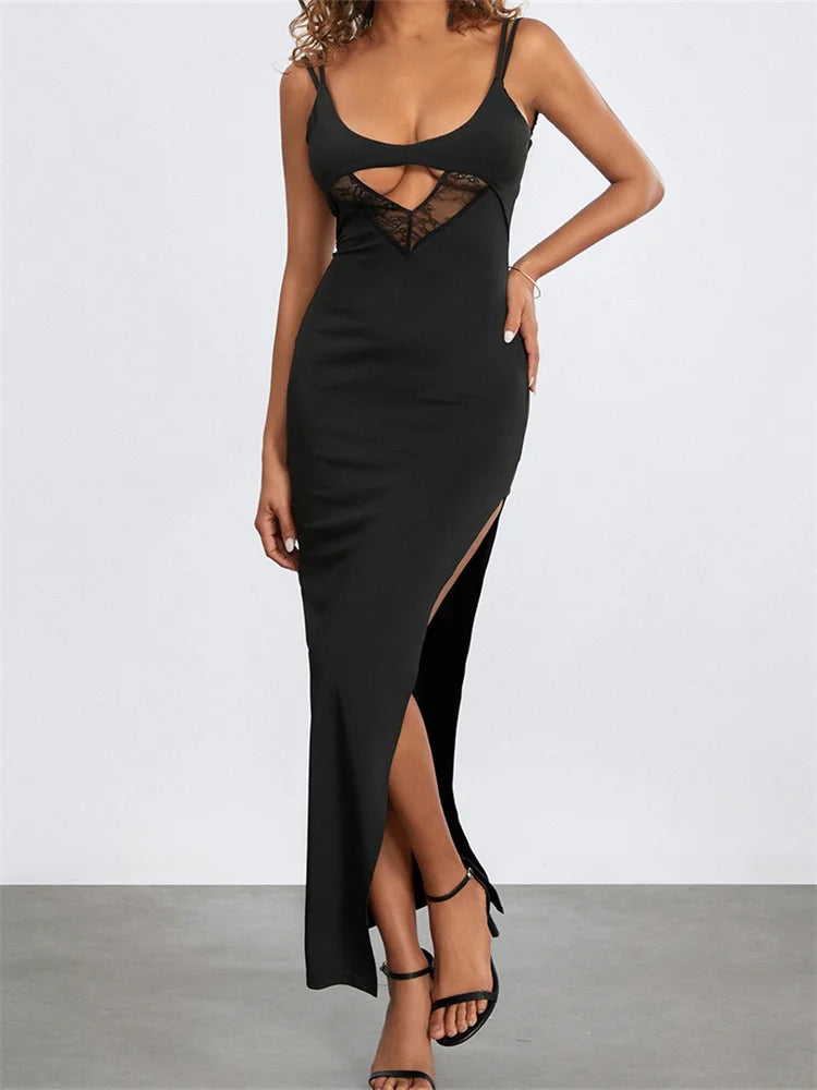 Your Favorite Items on Sale Now!Amy Fashion - Sexy Women Summer Slim Sleeveless Lace Patchwork Low Cut Cutout Side High Split Summer Party Vestido Your Favorite Items on Sale Now!Amy Fashion - Sexy Women Summer Slim Sleeveless Lace Patchwork Low Cut Cutout Side High Split Summer Party Vestido