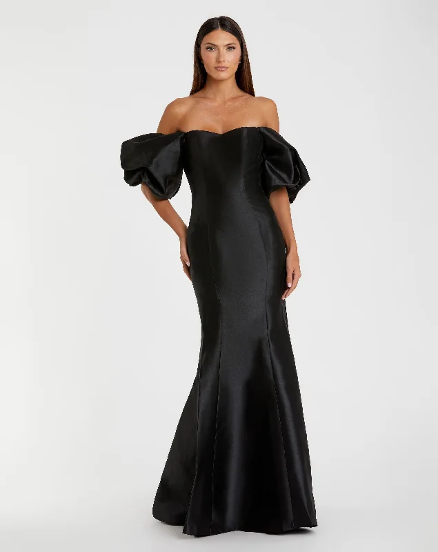 New Discounts Just Dropped!Sweetheart Off The Shoulder Puff Sleeve Gown