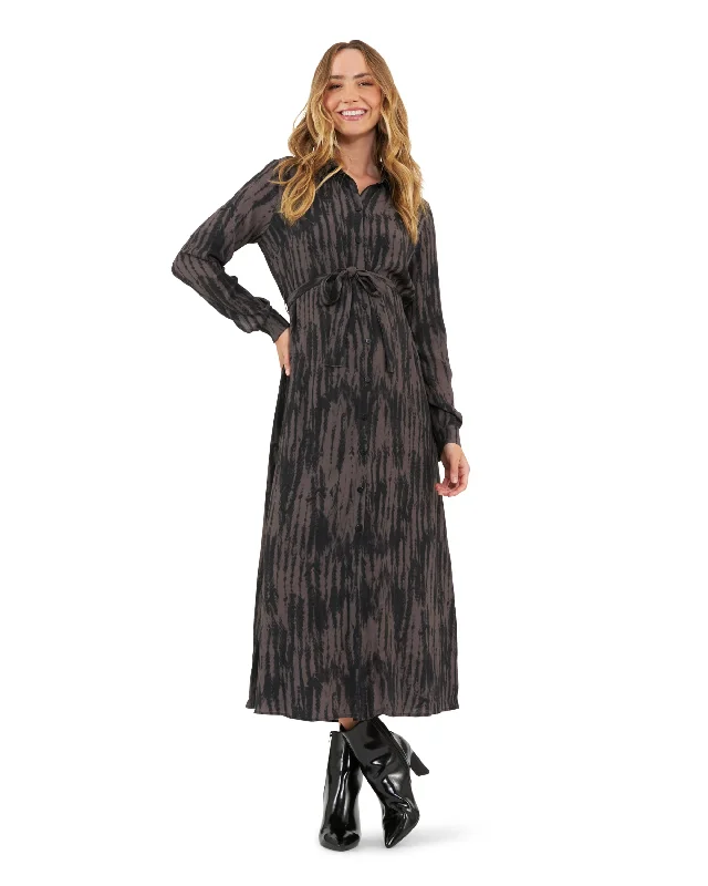 Find Your Perfect Deal Today!Sylvia Shirt Dress  Mocha / Black