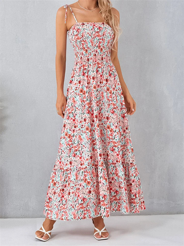 Your Discount is Waiting!Amy Fashion - Vintage Women Sleeveless Tie-up Spaghetti Strap Floral Print Summer Party Beach Female Vestidos Your Discount is Waiting!Amy Fashion - Vintage Women Sleeveless Tie-up Spaghetti Strap Floral Print Summer Party Beach Female Vestidos