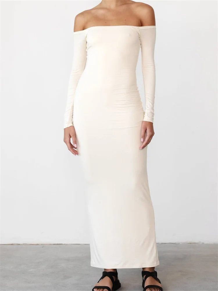 The Best Sale of the Year!Amy Fashion - Women Elegant Slash Neck Off-shoulder Solid Color Slim Fit Fall Cocktail Party Female Vestidos The Best Sale of the Year!Amy Fashion - Women Elegant Slash Neck Off-shoulder Solid Color Slim Fit Fall Cocktail Party Female Vestidos