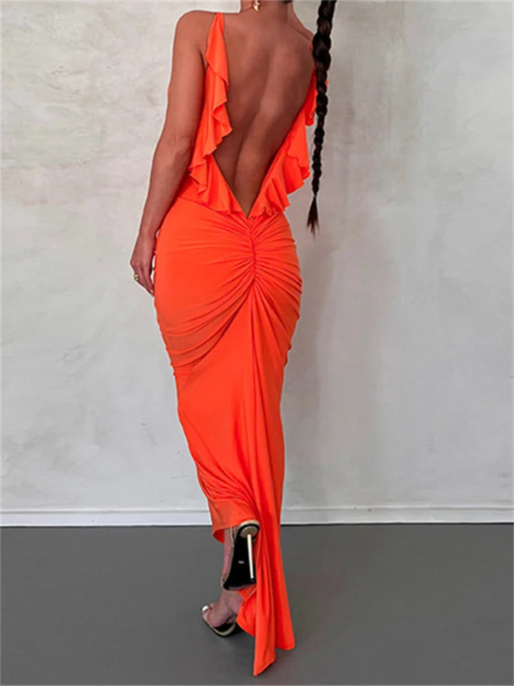 Today Only – Don’t Miss It!Amy Fashion - Women Sexy Spaghetti Strap Backless Bodycon V-neck Ruffles Ruched Party Evening Clubwear Vestidos Today Only – Don’t Miss It!Amy Fashion - Women Sexy Spaghetti Strap Backless Bodycon V-neck Ruffles Ruched Party Evening Clubwear Vestidos