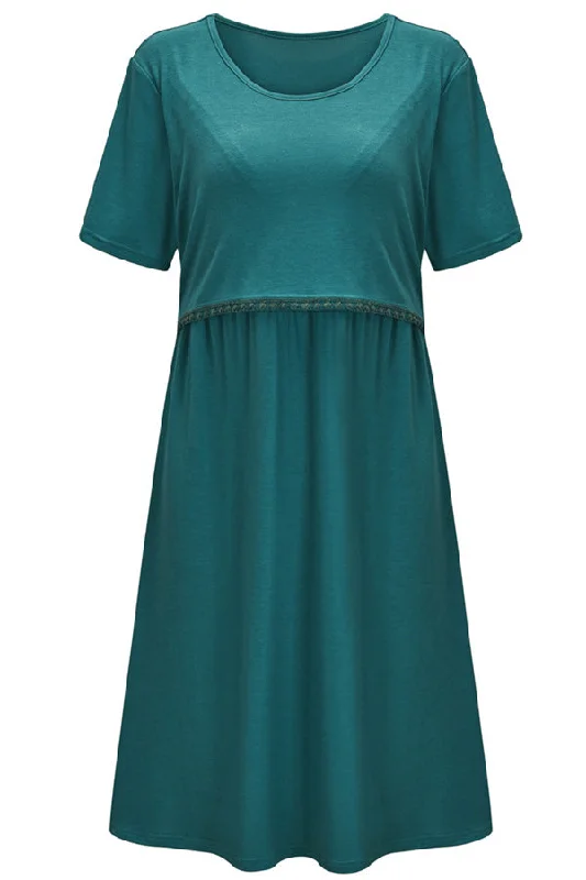Your Chance to Save is Now!Comfortable Printed Breastfeeding Double Short Sleeve Dress Your Chance to Save is Now!Comfortable Printed Breastfeeding Double Short Sleeve Dress