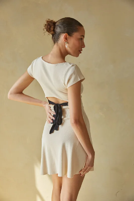 Save Like Never Before!Dinah Knit Open Back Mini Dress