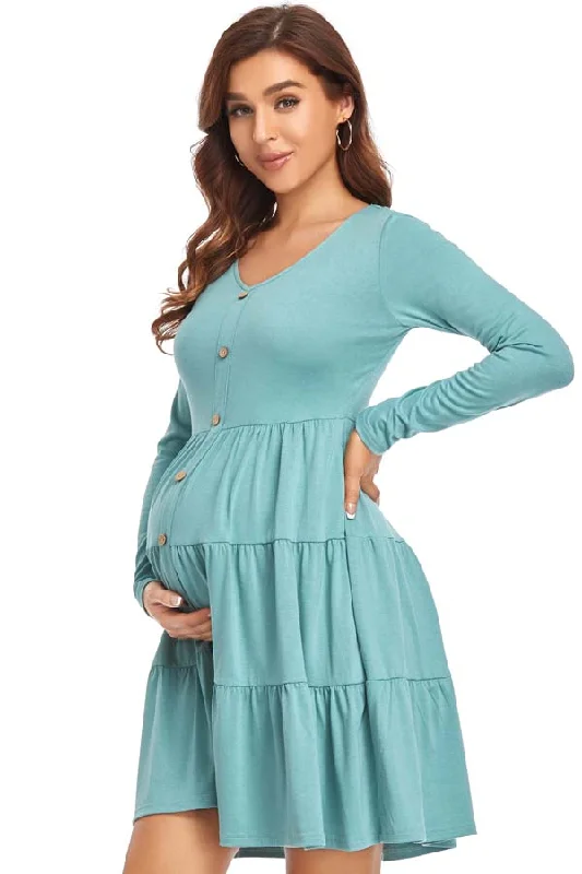 Your Favorite Items on Sale Now!Fashionable Casual Cake Dress Long Sleeve Maternity Dress Your Favorite Items on Sale Now!Fashionable Casual Cake Dress Long Sleeve Maternity Dress
