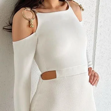Find Your Perfect Deal Today!KittenAlarm - Genna Cold Shoulder Mini Dress