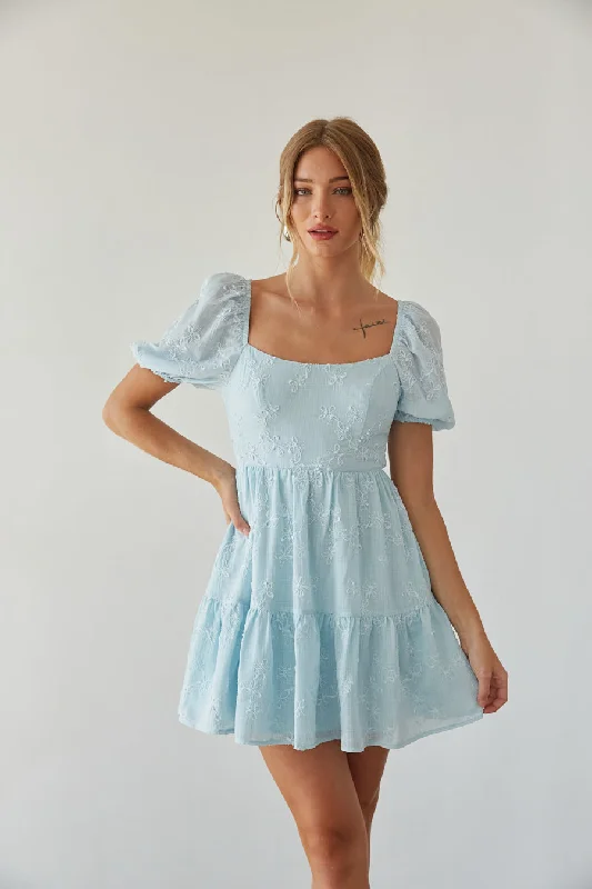 Massive Price Cuts!Hayden Puff Sleeve Babydoll Mini Dress