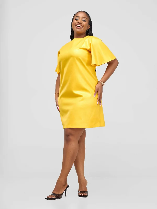 More Discounts, More Joy!Ninna Shift Dress - Mustard