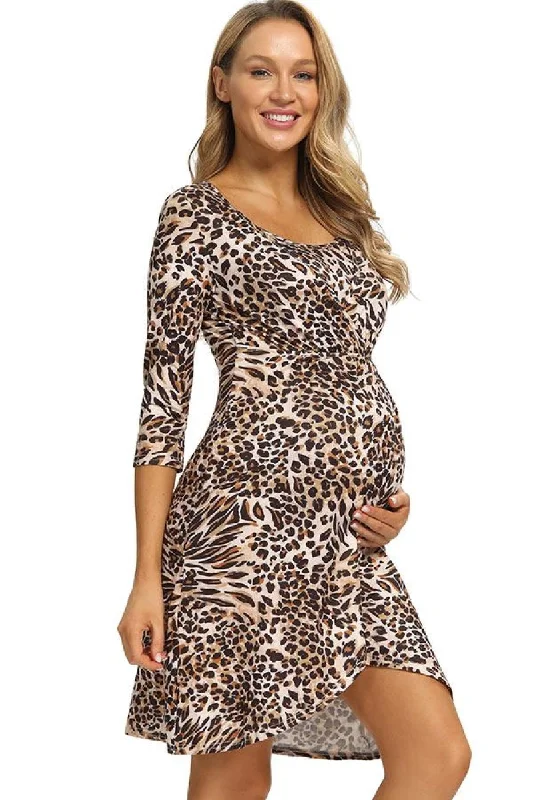 Flash Deals – Act Quickly!Leopard Labor Delivery Robe Nursing Nightgown