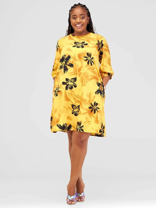 Don’t Wait – Shop Today!Lizola Dinah Shift Dress - Mustard / Yellow