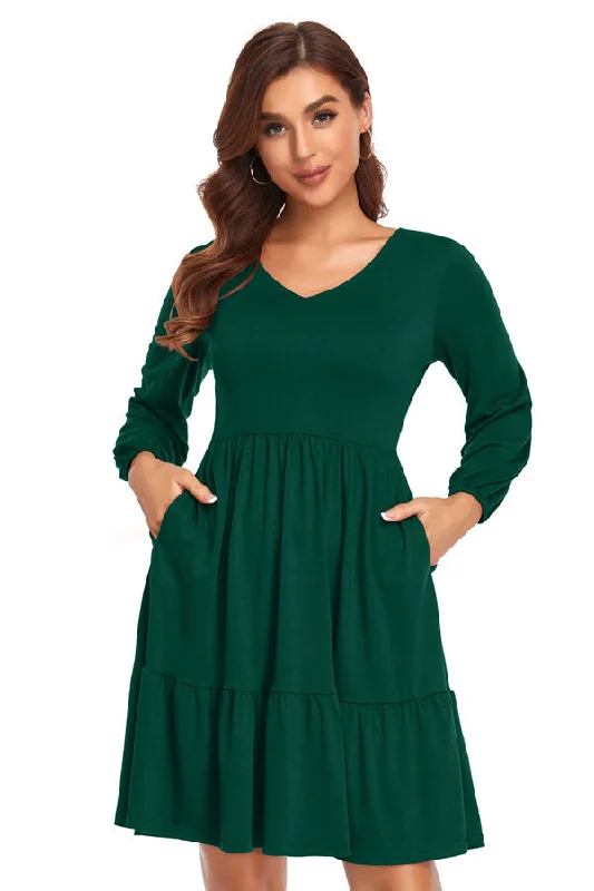 Biggest Sale of the Season!Long Sleeves V-Neck Short Maternity Dress