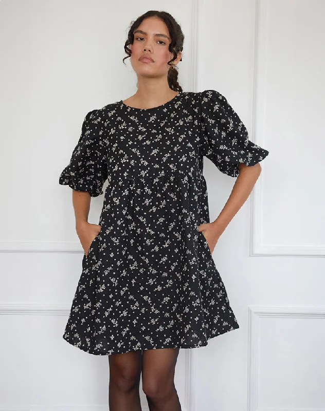 The Best Offers Are Here!Marate Mini Dress in Floral Land Black