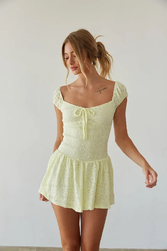 One Day Only – Huge Savings!Meyer Lace Puff Sleeve Mini Dress
