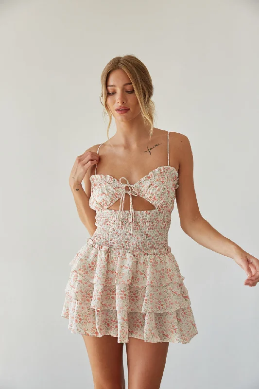 Your Discount is Waiting!Mirabelle Floral Keyhole Cutout Romper
