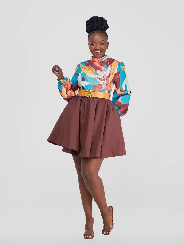 Grab Yours Before It’s Too Late!Stylish Sisters Mini Dress - Brown