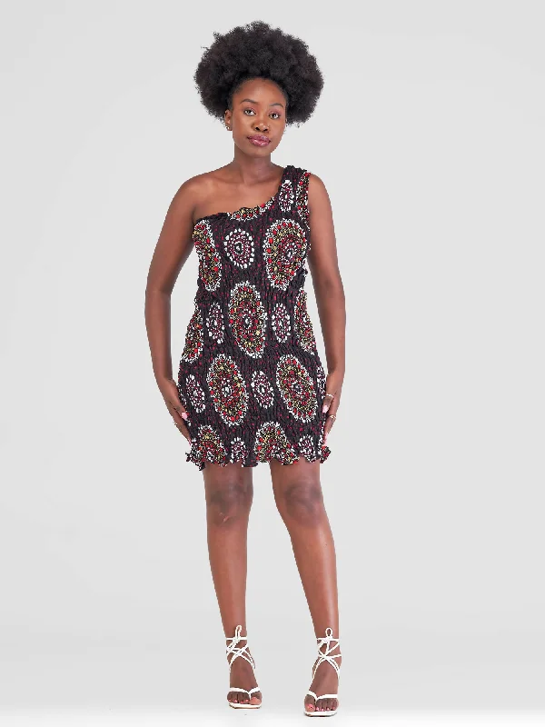 Great Deals, Just for You!Tayari Fashion House Ricca Ankara Short Stretchy Dress - Red Print Great Deals, Just for You!Tayari Fashion House Ricca Ankara Short Stretchy Dress - Red Print
