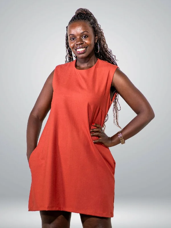 Your Exclusive Offer Awaits!The Innovators Wrapper Dress - Brown / Orange