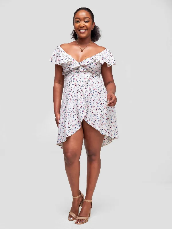 Find Your Perfect Deal Today!WCS Tuli Lerato Wrap Dress - White Floral Print