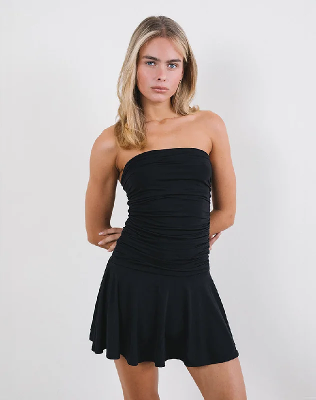 Hot Deals You Can’t Resist!Yasmin Bandeau Mini Dress in Slinky Black