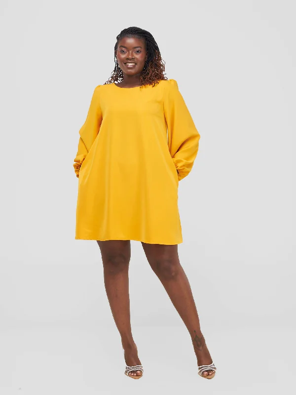 Today’s Deals, Tomorrow’s Regrets!Zia Africa "Above Average" Shift Dress - Mustard